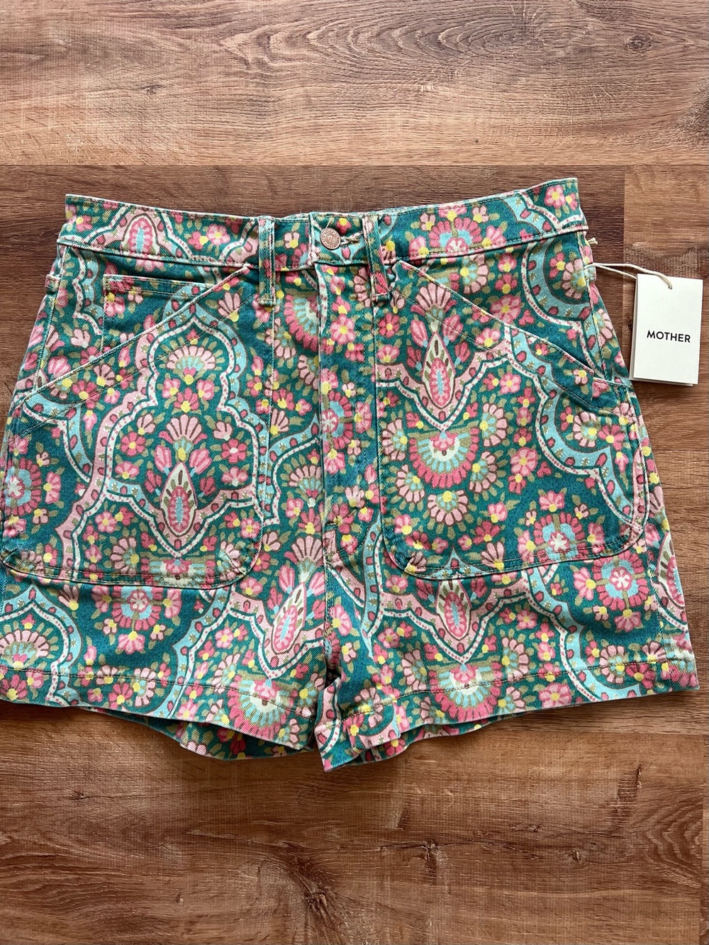 MOTHER The Curbster Short in Under The Rug - Size 34 NWT RT $228